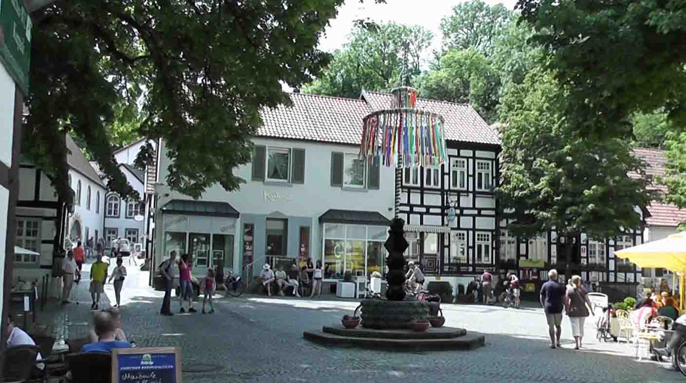 Gezellige Altstadt van Tecklenburg met historische huizen